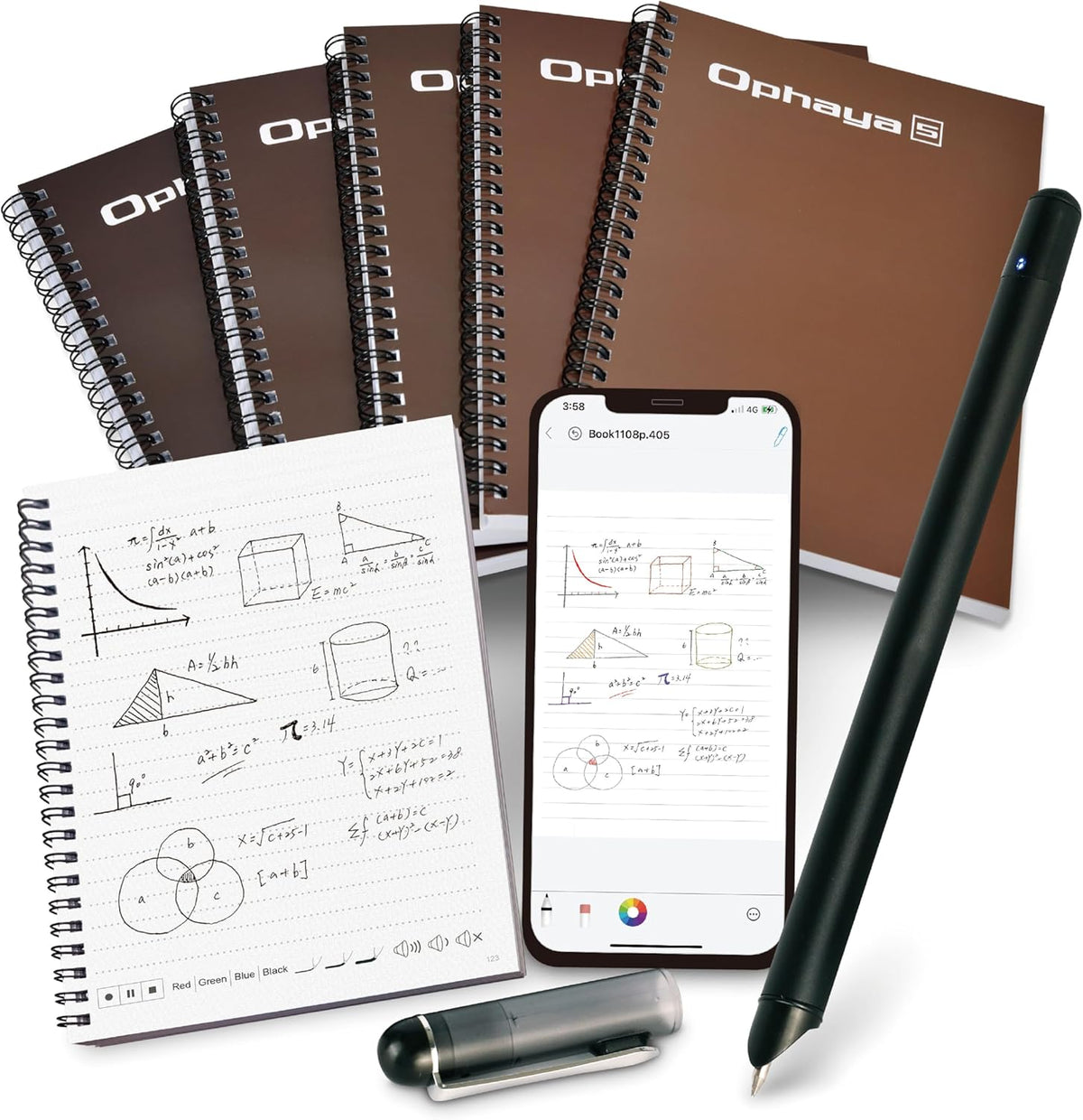 Smart pen syncing handwritten notes from a notebook and LCD writing tablet to a phone app — best smart pens of 2026