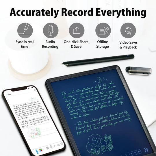 Ophaya Smart Digital Pen + Writing Tablet – GO PAPER LESS,Limitless Creativity,Eliminating Paper Waste, and Unlimited Usage for note taking and drawing.