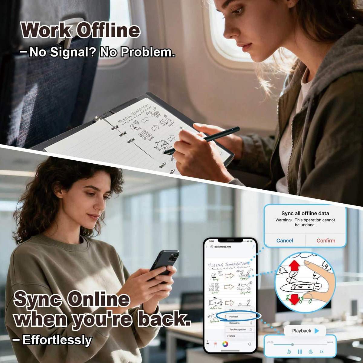 Offline Notebook Ophaya Smart Pen + Mini Notebook | Digital Note-Taking Set