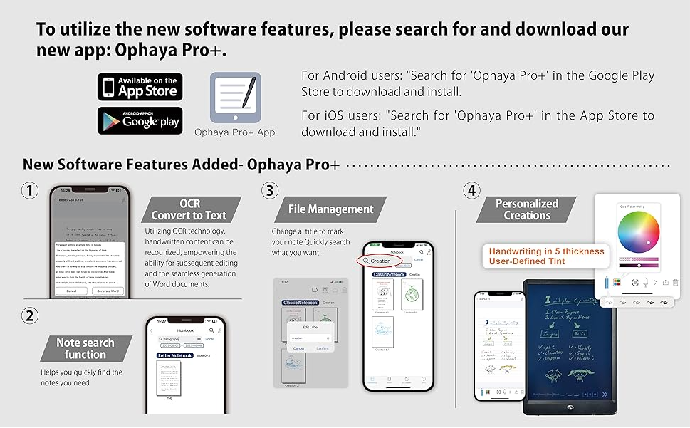 Ophaya Smart Pen + Writing Tablet