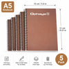 Ophaya A5 Smart Notebook 5-Pack – Compatible with Ophaya Smart Pen, 100GSM Thick Paper, 128 Pages Each