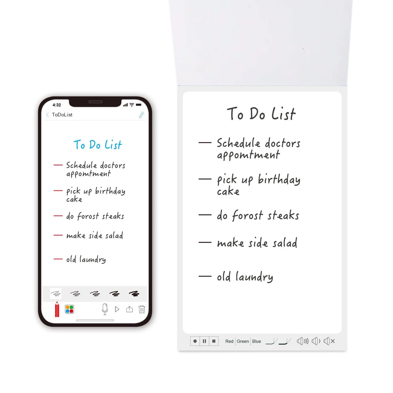 Ophaya small memo pad syncs handwritten to do lists to the phone app