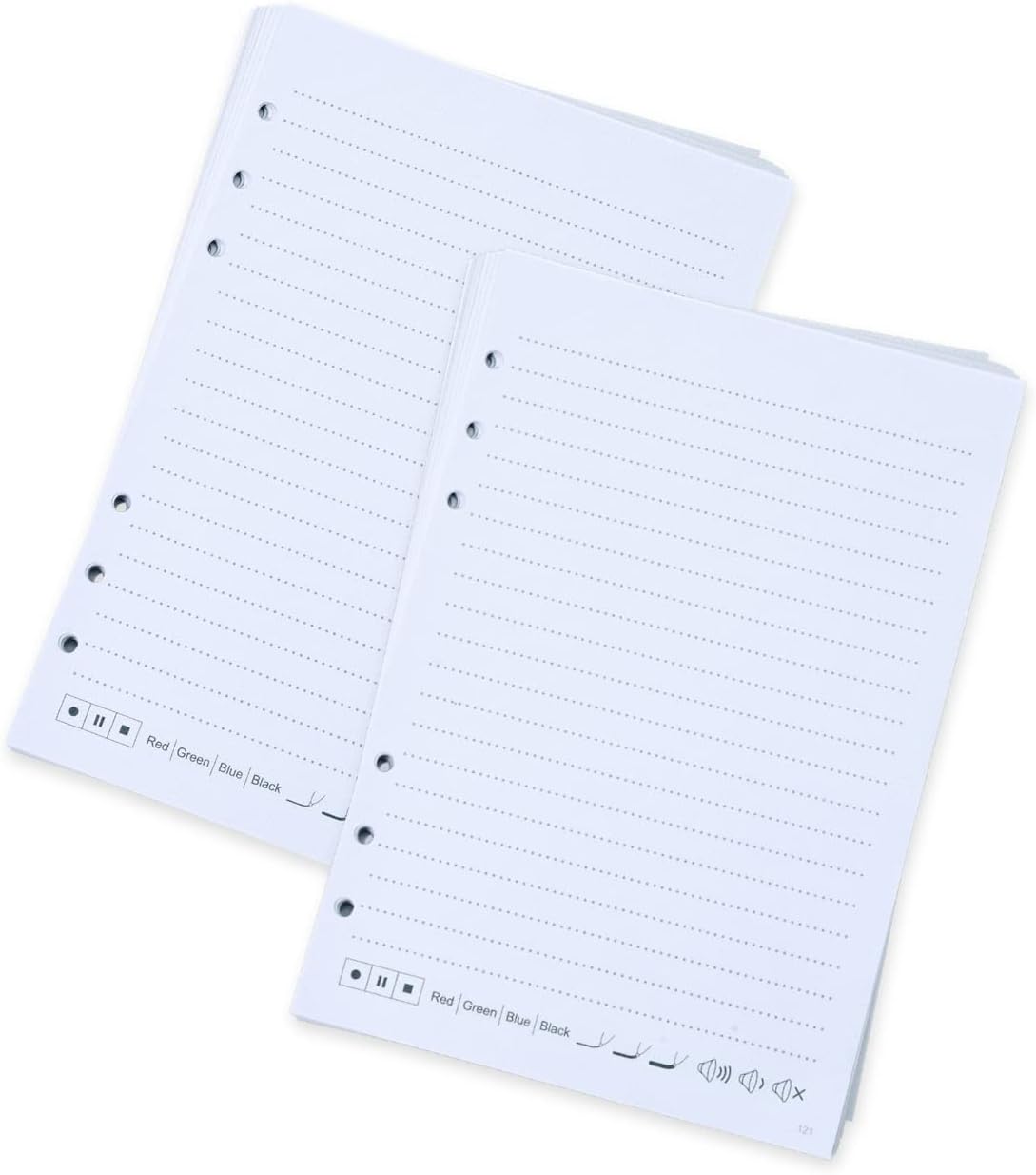 【2 Pack】 A5 dot Refill Paper Compatible with Ophaya Smart Pen, total 120Sheets/240Pages, 6-Hole Punched, 100gsm, 5.5× 8 Inches(pages121-360)