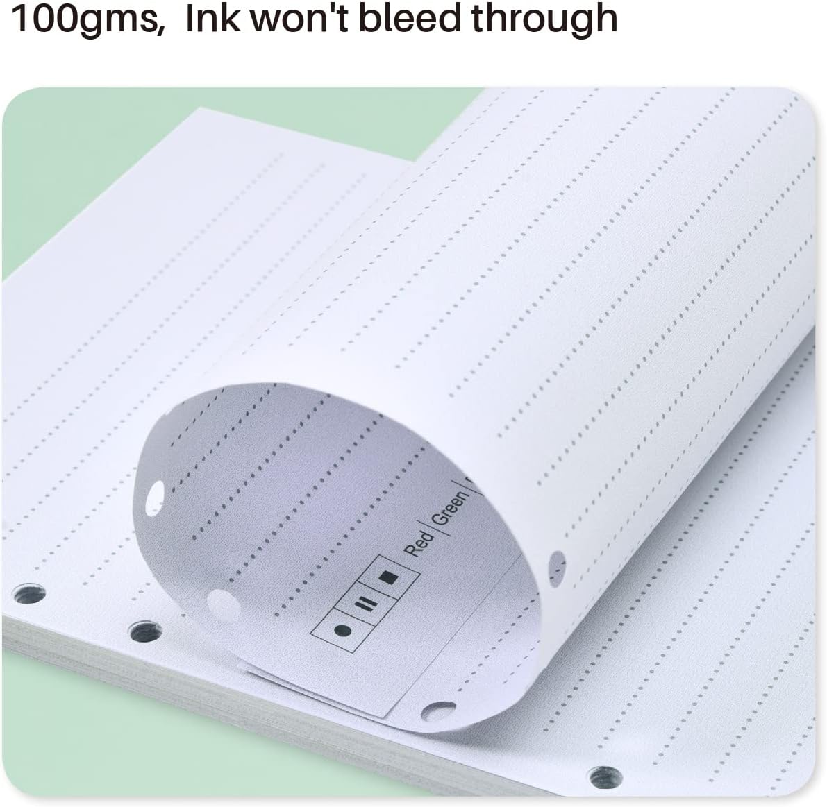 【2 Pack】 A5 dot Refill Paper Compatible with Ophaya Smart Pen, total 120Sheets/240Pages, 6-Hole Punched, 100gsm, 5.5× 8 Inches(pages121-360)